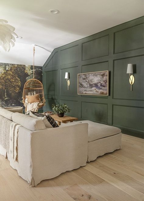 Green Accent Wall, Jenna Sue Design, Green Accent Walls, Jenna Sue, Living/dining Room, Kitchens And Bedrooms, Rooms Reveal, Maximalism, Fall Home