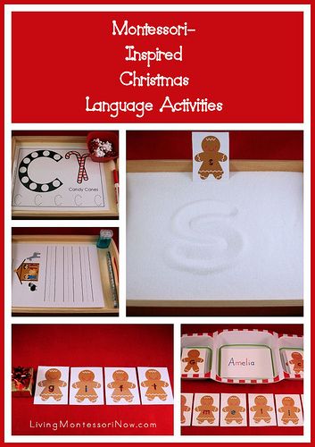 List of free Christmas printables and ideas for using free printables to create Montessori-inspired Christmas language activities for preschoolers through first graders Christmas Language Activities, Gingerbread Preschool, Montessori Christmas, Letter Activity, Gingerbread Unit, Christmas Literacy, Christmas Sensory, Gingerbread Activities, Christmas Preschool