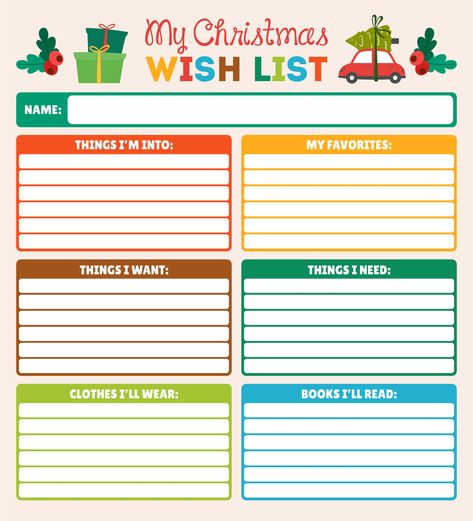 Christmas Present List Printable, Free Christmas Wish List Printable, Kids Christmas Wish List Printable, Kids Christmas List Printable, Christmas Shopping List Printable, Printable Christmas List, Kids Christmas Wish List, Christmas Wish List Printable, Christmas Present List