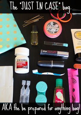 How to pack the perfect "Just In Case" Bag aka the lifesaving kit of girly essentials that will prepare you for any situation! Just In Case Bag, Girly Essentials, Makeup Tricks, College Hacks, Emergency Kit, Be Prepared, Cleaning Organizing, Organization Hacks, Things To Know