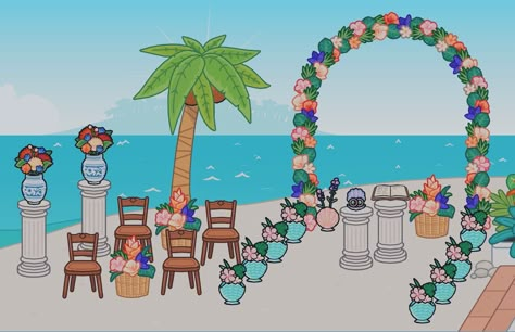 Toca World Wedding, Toca Boca Wedding, Toca Boca Wedding Ideas, Toca Ideas, Toca Life World, Free House Design, Create Your Own World, Paper Doll House, House Design Pictures