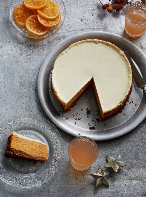 Honey & Co’s butternut squash and spice cheesecake recipe | Baking | The Guardian Best Christmas Baking, Spice Cheesecake, Baking Treats, Best Baking, Christmas Baking Recipes, Recipe Baking, Baking Book, Soft Sugar, Chocolate Fondant