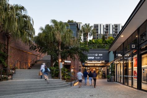 West Village Retail, Brisbane - nettletontribe City Square Design, Urban Courtyards, Garden Mall, Plaza Design, Retail Architecture, Apartment Exterior, Urban Village, Street Mall, Rooftop Design