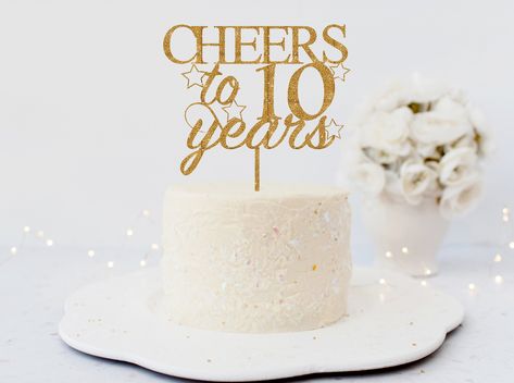 10 Anniversary Cake, 10 Year Anniversary Cake, Anniversary Png, Anniversary Cake Designs, Cake Topper Svg, Anniversary Pictures, 10 Year Anniversary, Anniversary Cake, 10 Anniversary