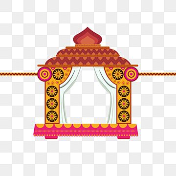 Doli Decoration For Bride, Wedding Vector Art Illustrations, Wedding Elements Vector, Wedding Elements Png, Indian Vector Art, Indian Marriage Decoration, Indian Wedding Elements, Dulhan Doli, Islamic Arches