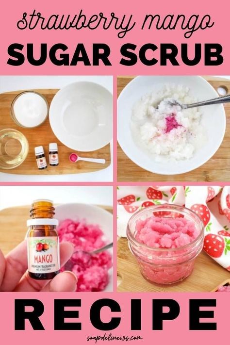 Homemade Sugar Scrubs, Body Scrub Recipes, Foot Scrub Recipe, Sugar Scrub Homemade Recipe, Diy Natural Beauty Recipes, Easy Sugar Scrub, Moisturizing Body Scrub, Mint Sugar Scrub, Easy Diy Beauty Products