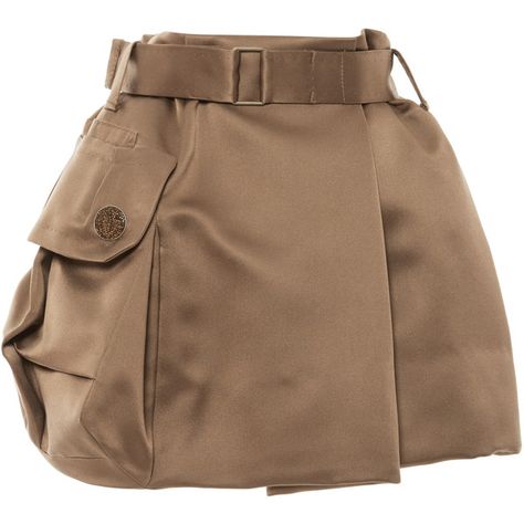 Marc Jacobs Bronze Silk Satin Twill Skirt ($1,900) ❤ liked on Polyvore featuring skirts, bronze skirt, button skirt, marc jacobs, tie belt and military skirt Military Skirt, Marc Jacobs Skirt, Military Skirts, Cloth Collection, Random Outfits, Nightclub Design, Twill Skirt, Brown Tie, Brown Skirt