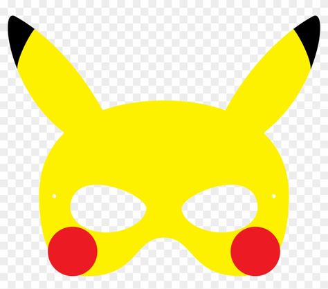 Pikachu Costume Diy, Pikachu Printable, Pokemon Mask, Pikachu Mask, Superhero Mask Template, Pikachu Ears, Pokemon Masks, Pokemon Printables, Pikachu Birthday