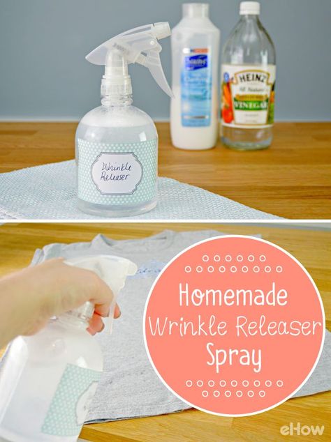 This homemade wrinkle releaser spray will save you from ironing every time! DIY it with this easy recipe and save yourself money at the same time. http://www.ehow.com/way_5712679_homemade-wrinkle-releaser-spray.html?utm_source=pinterest.com&utm_medium=referral&utm_content=freestyle&utm_campaign=fanpage Wrinkle Release Spray, Diy Wrinkles, Wrinkle Release, Diy Cleaning Products Recipes, Diy Cream, Fashion Technology, Clean Washing Machine, Diy Sprays, Diy Laundry