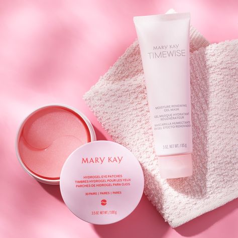 Make today all about relaxation the BEST way – with Mary Kay Hydrogel Eye Patches and TimeWise Moisture Renewing Gel Mask! This duo pampers skin for a refreshing spa-mazing experience. Mary Kay Products, Kosmetyki Mary Kay, Pamper Skin, Mary Kay Eyes, Timewise Repair, Mary Kay Consultant, African Cooking, Pink Patch, Mary Kay Cosmetics