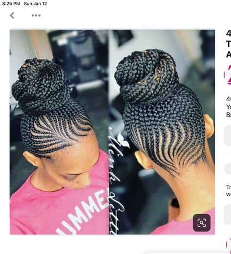 Hair Braiding Styles, Ghana Braids Hairstyles, Cornrow Ponytail, Cornrows Styles, Braiding Styles, Ladies Hair, Popular Hair, African Hair Braiding Styles, Braided Bun Hairstyles