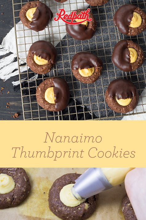 Thumbprint Cookies Christmas, Chocolate Thumbprint Cookies, Biscuits Graham, Nanaimo Bars, Thumbprint Cookies Recipe, Cookie Bar, Crinkle Cookies, Cookie Do, Thumbprint Cookies