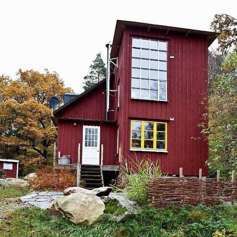 A Swedish west coast retreat, family home and studio My Scandinavian Home, East Coast Style, Swedish Cottage, Sweden House, Tower House, Scandinavian Living, Red House, Red Barns, Scandinavian Home