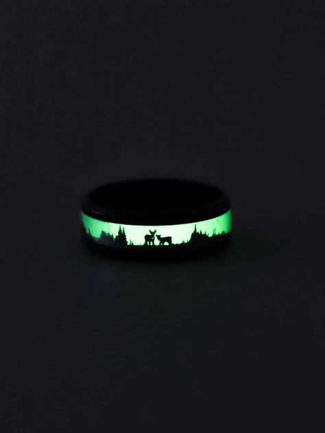 Men Glow In The Dark Ring | SHEIN USA Glow In The Dark Ring, Jewelry Shein, Dark Ring, Dark Rings, Valentines Day Couple, Black Wedding Rings, Men Jewelry, Black Wedding, Shein Style