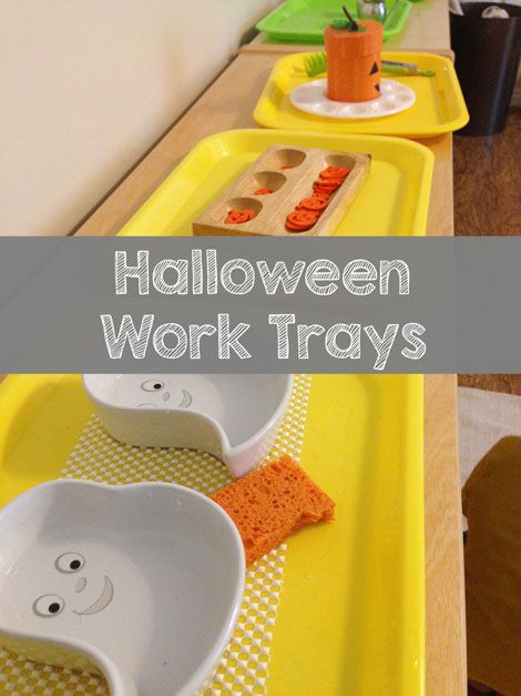 Worktrays Halloween Practical Life, Halloween Practical Life Montessori, Montessori Halloween Activities, Halloween Montessori Activities, Sorciere Halloween, Montessori Halloween, October Preschool, Halloween Activities Preschool, Montessori Trays