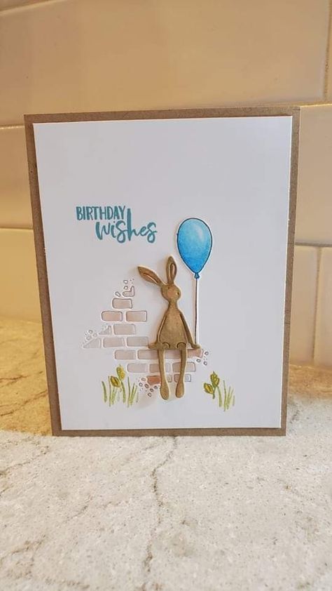 Chris Stokes, Bunny Sitting, Bunny Cards, Baby Cards Handmade, Easter Stuff, Homemade Card, Wedding Cards Handmade, Funny Bunny, Easel Cards