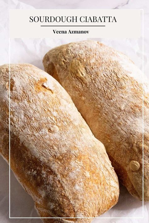 Sourdough Ciabatta Recipe, Ciabatta Recipe, Sourdough Ciabatta, Ciabatta Bread Recipe, Sandwich Bread Recipes, Ciabatta Bread, Sourdough Baking, Sourdough Bread Recipe, Bread Bun