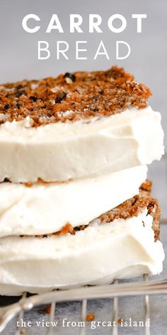 Loaf Carrot Cake Recipe, Easter Bread Recipes Sweet, Bread Pan Recipes, Christmas Quick Breads, Sweet Bread Recipes Homemade, Fruit Bread Recipes, Fruit Breads, Carrot Cake Bread, Bread With Cream Cheese