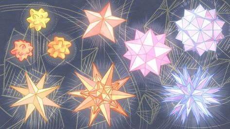 Geometry inspired stars #stars #starry #prism Star Fragment, Fantasy Fruit, Prism Art, Concept Ideas, Geometry Art, Jesus Images, Visual Development, Environment Design, Star Art