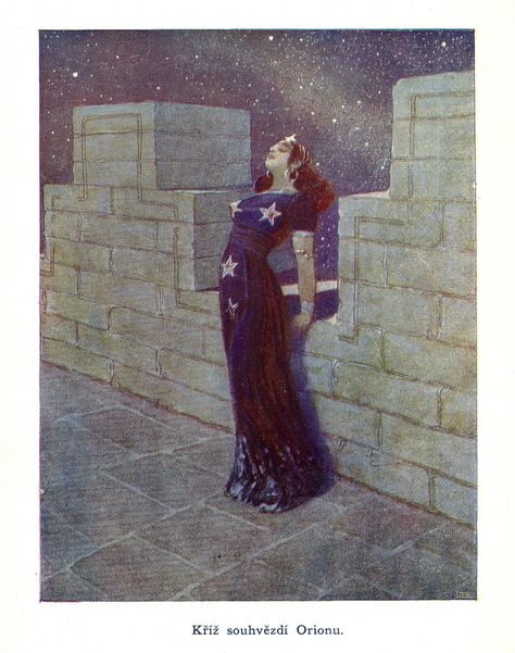 Stars In The Sky, The Sky, Fairy Tales, A Woman, Stars, Wall