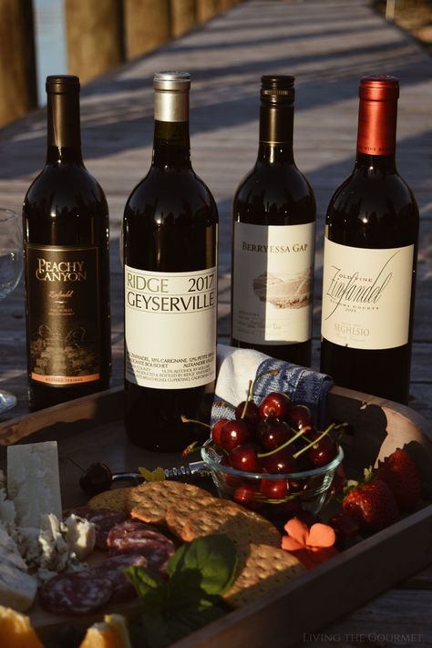 Summer Wine Pairings featuring Zinfandel - Living The Gourmet Healthy Wine, Grilled Vegetable Skewers, Zinfandel Wine, Caramelized Onions And Mushrooms, White Zinfandel, Vegetable Skewers, Wine Pairings, Coffee Grinds, Summer Wines