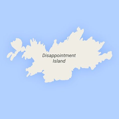 Disappointment Island, New Zealand #disappointment Disappointed Reaction Pic, Disappointed Reaction, Island Names, Reaction Pic, Bad Friends, Wish You Are Here, Travel Themes, Reaction Pictures