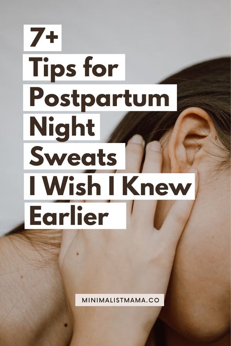 Postpartum night sweats are *one* of the hardest parts of the fourth trimester, especially as a new mom when you don't know how to cope. I asked all of my mom friends, tried every postpartum night sweats remedy I could find and even asked my doc - here's what worked. Postpartum Nightstand, Night Sweat Remedies, Minimalist Mama, Fourth Trimester, Advice For New Moms, Mom Friends, Dry Mouth, Postpartum Recovery, Third Trimester