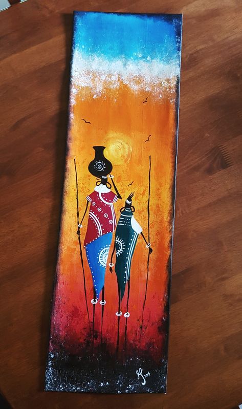 Zanzibar Art Painting, Masai Painting, Maasai Art, Masai Art, Diy Canvas Wall Art, Painting Abstract, Diy Canvas, Art On Canvas, Art Oil