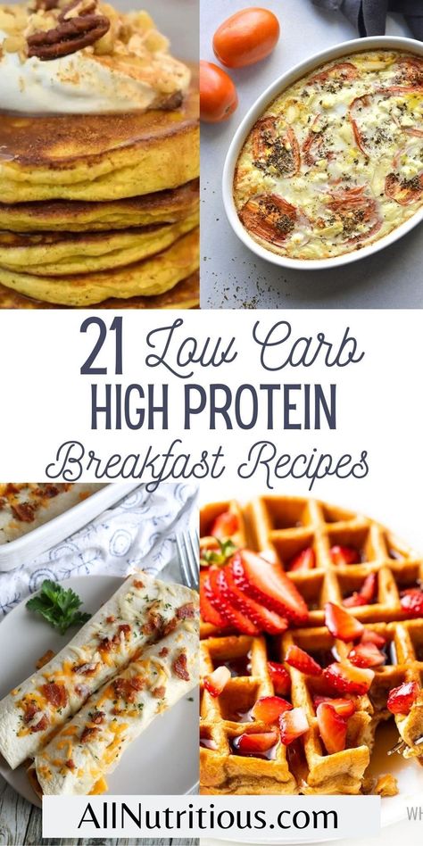 On a high protein low carb diet and need healthy breakfast ideas? These keto breakfast ideas are healthy, low in carbs and high in protein. They are perfect for a healthy meal on the keto diet to help you lose weight and stay in ketosis. High Protein Low Calorie Breakfast, High Protein Low Carb Breakfast, High Protein Low Carb Diet, Keto Breakfast Ideas, High Protein Breakfast Recipes, Counting Macros, Desserts Keto, Breakfast Low Carb, Healthy Breakfast Ideas