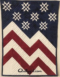 Flag Quilts, Americana Quilts, American Flag Quilt, Blue Cards, Bear Paw Quilt, Jean Quilt, Beginner Quilt, Flag Quilt, Shirt Quilts