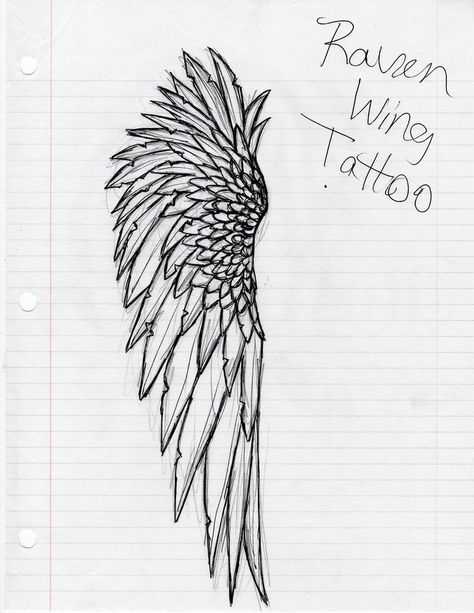 Very nice raven wing design by Raven Wolf. Raven Wings Tattoo, Wing Tattoo Arm, Small Wing Tattoos, Tattoo Lower Back, Raven Wolf, Rabe Tattoo, Wing Tattoos On Back, Wing Tattoo Men, Raven Wings