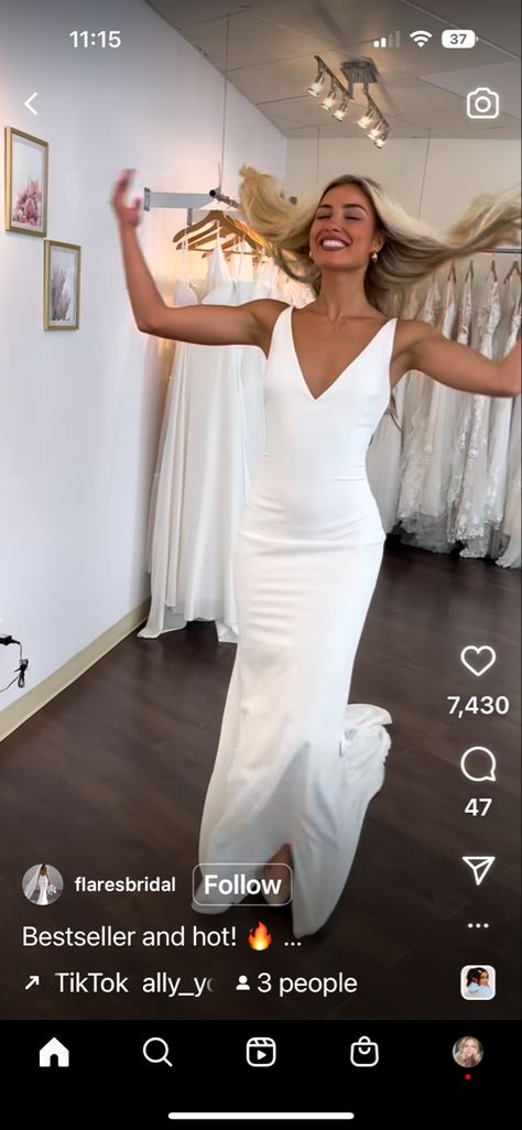 Triangle Top Wedding Dress, Silk Wedding Dress V Neck, Plunge Neck Wedding Dress, Deep V Wedding Dress, Simple Fitted Wedding Dress, Clean Wedding Dress, Boho Beach Wedding, Classy Wedding Dress, Silk Wedding Dress