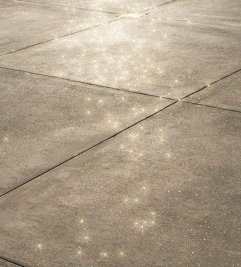 How To Make Your Concrete Sparkle Glitter Cement Floor, Concrete With Glitter, Glitter Concrete Countertops, Glitter Concrete Floor, Pool Concrete, Concrete Floors Diy, Glitter Floor, Modern Coffee Shop, Painted Concrete Floors