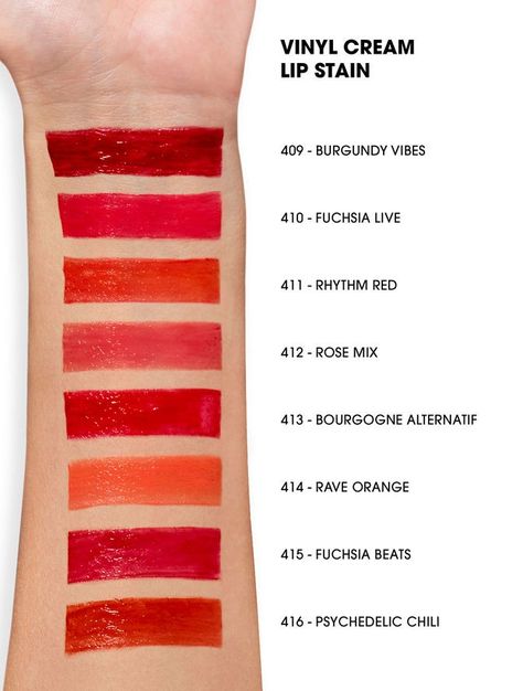 YSL vinyl cream lip stain Ysl Lip Stain, Ysl Lip, Ysl Makeup, Korean Makeup Look, Shop Vinyl, Cream Lip Stain, Ysl Beauty, Lipstick Swatches, Makeup Obsession