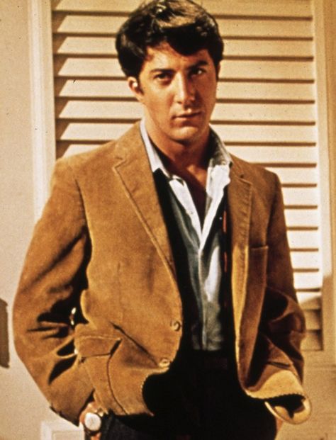 Dustin Hoffman, The Graduate Dustin Hoffman The Graduate, Old Hollywood Actors, Scarlett O'hara, Dustin Hoffman, Rita Moreno, Ivy League Style, Ivy Style, Movie Facts, The Graduate