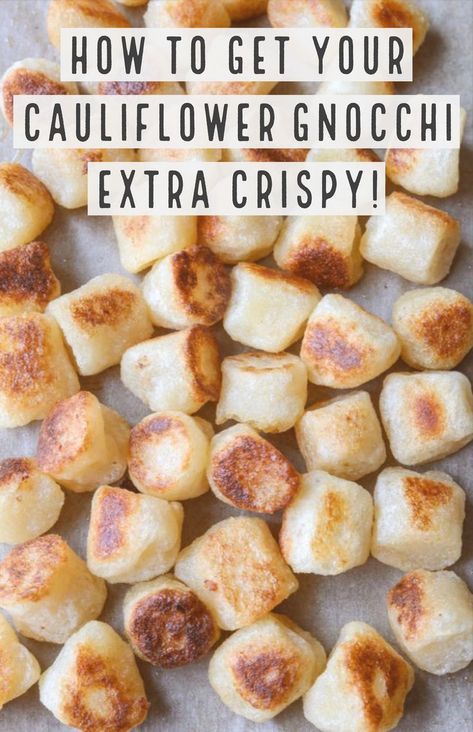 Crispy Gnocchi, Cauliflower Gnocchi, Crispy Cauliflower, Trader Joes Recipes, Recipes Paleo, Gnocchi Recipes, Air Fryer Healthy, Cauliflower Recipes, Trader Joe's