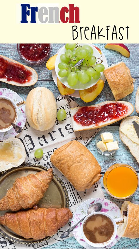 A look at the famous French breakfast, featuring a selection of breads and… Tartine Bread, Breakfast Around The World, French Pronunciation, French Breakfast, Healthy Recipes Easy Snacks, Breakfast Coffee, French Cooking, Coffee Breakfast, Healthy Snacks Easy