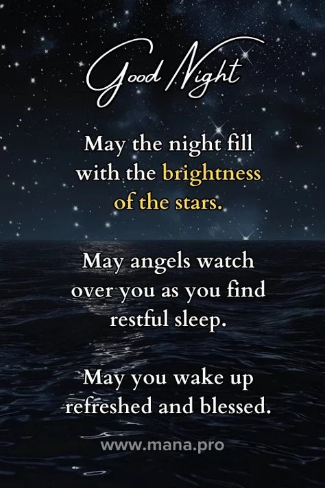 99+ Good Night Blessings Images (Free HD Download) - Mana Blessed Night Quotes Beautiful, Good Night Spiritual, Good Night Motivation Quotes, Good Night Blessings Prayer, Night Night Sweet Dreams, Gud Night Quotes, Good Night Sunday, Inspirational Good Night Messages, Gud Night