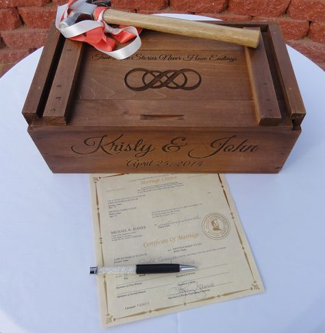 The "Love Letter & Wine Box" can be added near the end of your wedding ceremony.  For more info:  http://www.CelebrateIntimateWeddings.com/lovebox.html Unity Box Wedding Love Letters, Wine Box Ceremony, Marriage Box, Wedding Fairy, Wedding Unity, Unity Ceremony, Wedding Rituals, Marriage Certificate, Ceremony Ideas