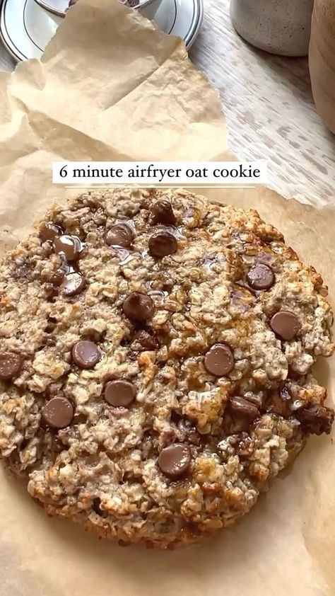 Healthy Food Prep 🌱🍳🥗🍝 on Reels | howtofoodprep · Original audio 6 Minute Air Fryer Oat Cookie, Airfryer Banana Oatmeal Cookies, Airfryer Oat Cookies, Air Fryer Oat Cookies, Airfryer Oatmeal Cookies, Air Fryer Oatmeal Cookies, Healthy Oat Cookies, Healthy Food Prep, Oat Chocolate Chip Cookies