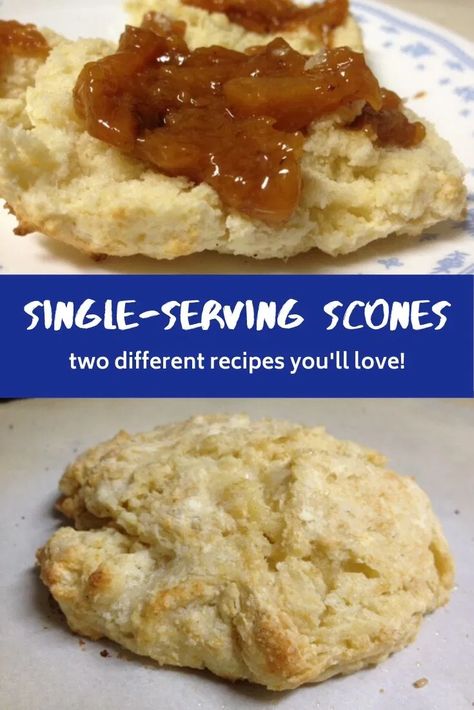 Single Serve Scone, Baking For One Person, Small Batch Scones Recipe, Breakfast Recipes For One Person, Single Serve Breakfast Recipes, Recipes For 1 Person, Breakfast For One Person, Small Recipes, Crazy Recipes