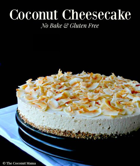 Cheesecake Cream, Bake Gluten Free, Coconut Crust, Cheesecake No Bake, Cheesecake Factory Recipes, Coconut Flour Recipes, Coconut Cheesecake, Postre Keto, Homemade Cheesecake