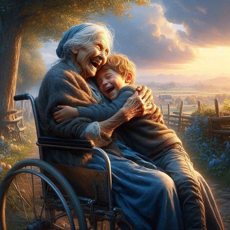 Grandma and grandson moment art Grandmother And Grandson, Grandma And Grandson, Family Problems, Amazing Pics, Family Art, Dreams Come True, Local Artists, Classic Art, Adventure Travel