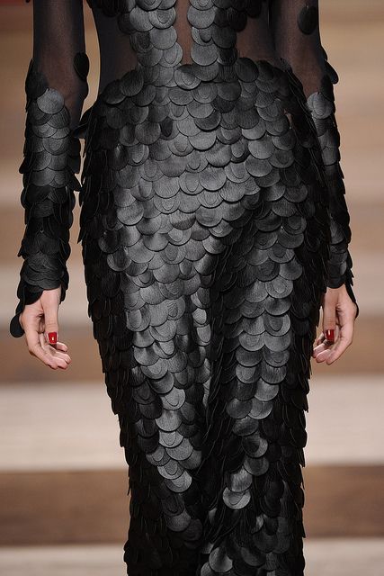 SCALES Scale Dress, Futuristic Fashion, Fish Scales, Los Angeles Area, Back In Time, Fashion Details, Couture Fashion, Scales, Runway Fashion