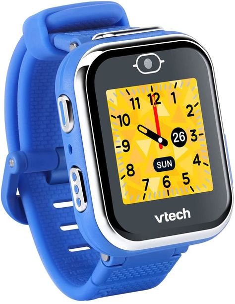 Amazon.com: VTech KidiZoom Smartwatch DX3, Blue : Toys & Games Kidizoom Smartwatch, Blue Toys, Smartphone Gadget, Two Player Games, Custom Clocks, Learning Apps, Camera Flash, Activity Tracker, Kids Watches