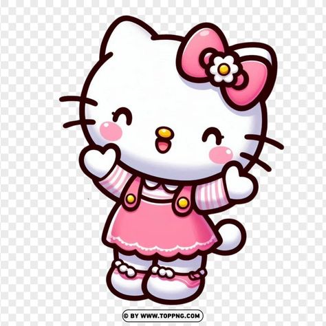 Hello Kitty Png Transparent, Chibi Hello Kitty, Hello Kitty Png, Stickers Bonitos, Kitty Valentines, Pinterest Png, Kitty Png, Hello Kitty Photos, Valentines Collection