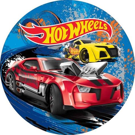 Hot Wheels Cupcakes Toppers, Hot Wheel Printables, Hot Wheels Cupcakes, Hot Wheels Themed Birthday Party, Imprimibles Hot Wheels, Wheel Cake, Hotwheels Birthday Party, Festa Hot Wheels, School Shirt Designs