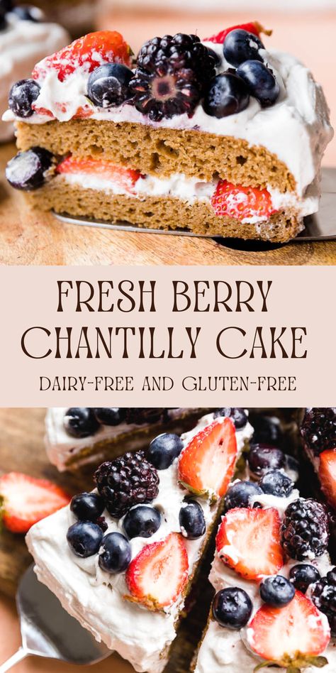 Berry Chantilly Cake Recipe, Chantilly Cake Recipe, Berry Chantilly Cake, Chantilly Cake, Healthy Spring Recipes, Gluten Free Desserts Healthy, Gluten Free Cake Recipe, Moist Vanilla Cake, Baking With Almond Flour