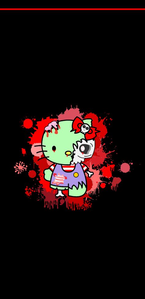 Hello Kitty Zombie, Zombie Hello Kitty, Grace Foster, Sanrio Things, Zombie Pin Up, Holiday Wallpapers, Almost Halloween, Kitty Pics, Hello Kitty Images