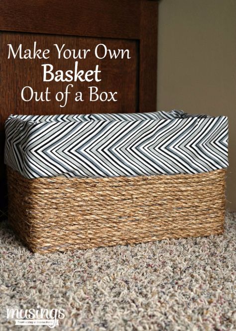 Creative Crafts Made With Baskets - Basket Out Of A Box - DIY Storage and Organizing Ideas, Gift Basket Ideas, Best DIY Christmas Presents and Holiday Gifts, Room and Home Decor with Step by Step Tutorials - Easy DIY Ideas and Dollar Store Crafts http://diyjoy.com/diy-basket-crafts Diy Wall Basket Storage, Easy Diy Basket, Diy Blanket Basket, Diy Baskets Storage, Repurpose Cardboard Boxes, Cmas Gifts, Diy Storage Basket, Decorative Cardboard Boxes, Storage Baskets Diy